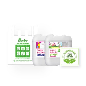[친환경상품]친환경세탁비닐봉투300매+친환경세제·섬유유연제